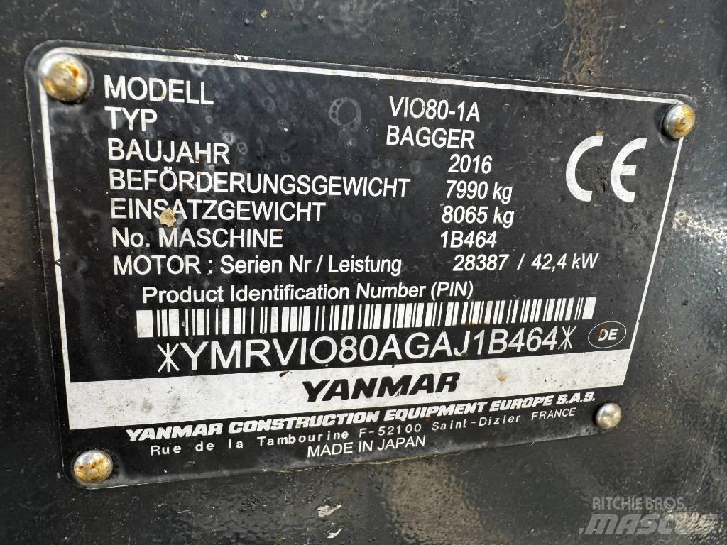 Yanmar ViO80-1A Μίνι εκσκαφείς 7t - 12t