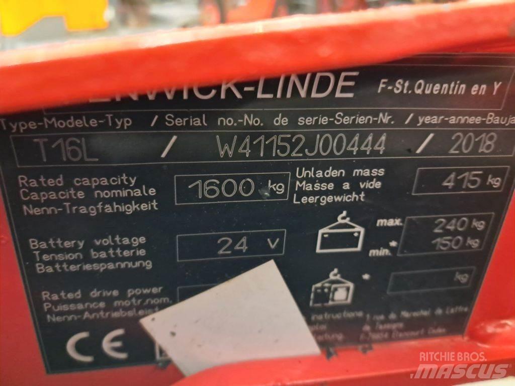 Linde T16L Χειροκίνητο περονοφόρο ανυψωτικό