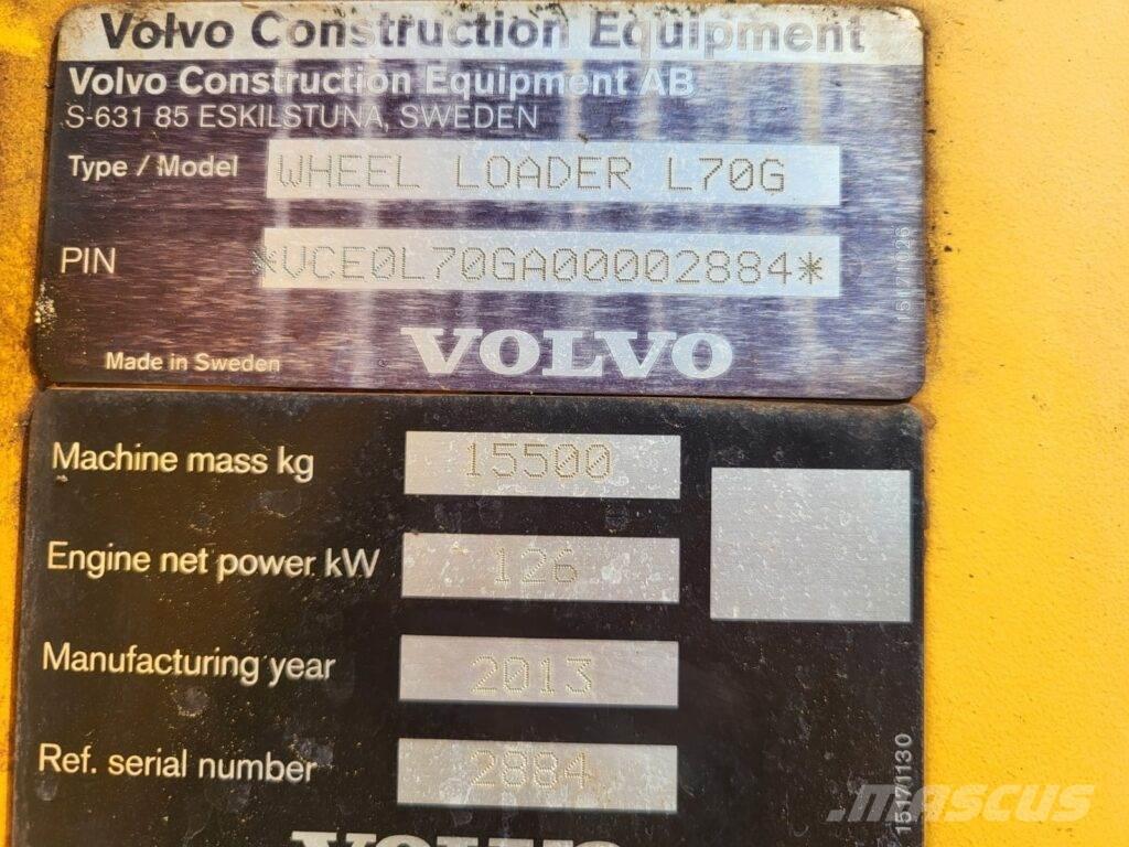 Volvo L70G Φορτωτές με λάστιχα (Τροχοφόροι)