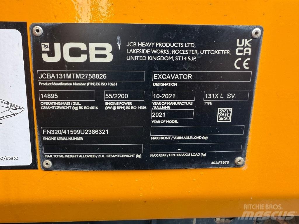 JCB 131X L SV Εκσκαφείς με ερπύστριες