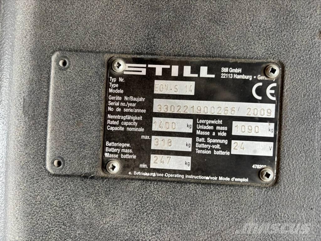 Still EGV-S14 Ηλεκτρικά παλετοφόρα με ιστό