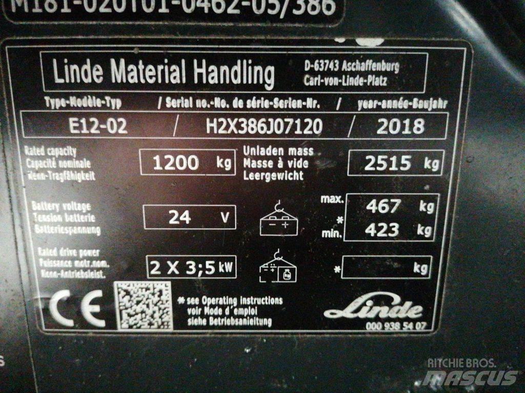 Linde E12-02 Ηλεκτρικά περονοφόρα ανυψωτικά κλαρκ