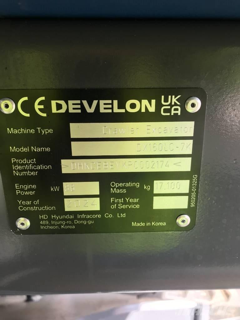 Develon DX160LC-7K Εκσκαφείς με ερπύστριες
