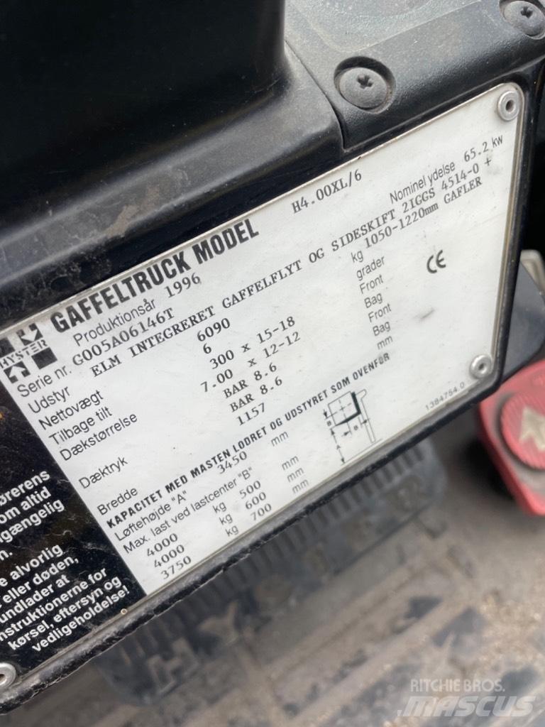 Hyster H 4.00 XL Περονοφόρα ανυψωτικά κλαρκ με φυσικό αέριο LPG