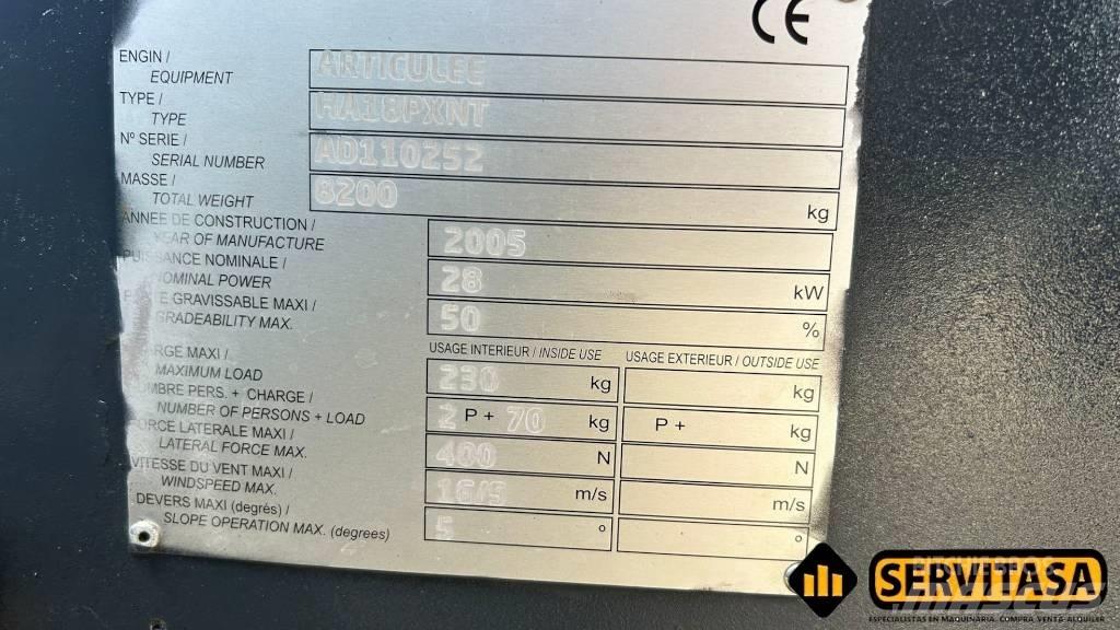 Haulotte HA 18 PX NT Ανυψωτήρες με αρθρωτό βραχίονα