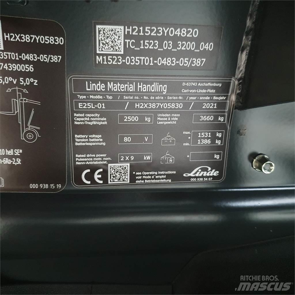 Linde E25L Ηλεκτρικά περονοφόρα ανυψωτικά κλαρκ