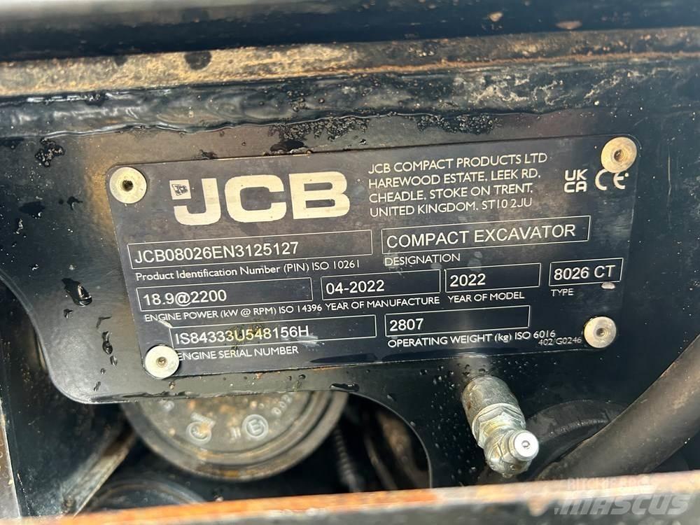 JCB 8026 CTS Εκσκαφάκι (διαβολάκι) < 7t