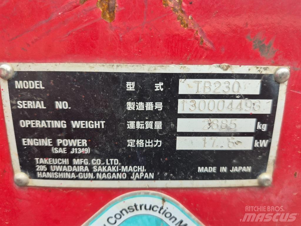 Takeuchi TB 230 Εκσκαφάκι (διαβολάκι) < 7t