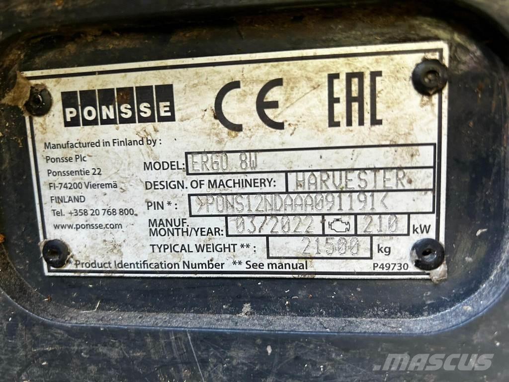 Ponsse Ergo 8W Θεριζοαλωνιστικές μηχανές