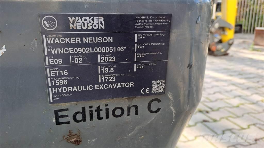 Wacker Neuson ET16 Εκσκαφείς με ερπύστριες