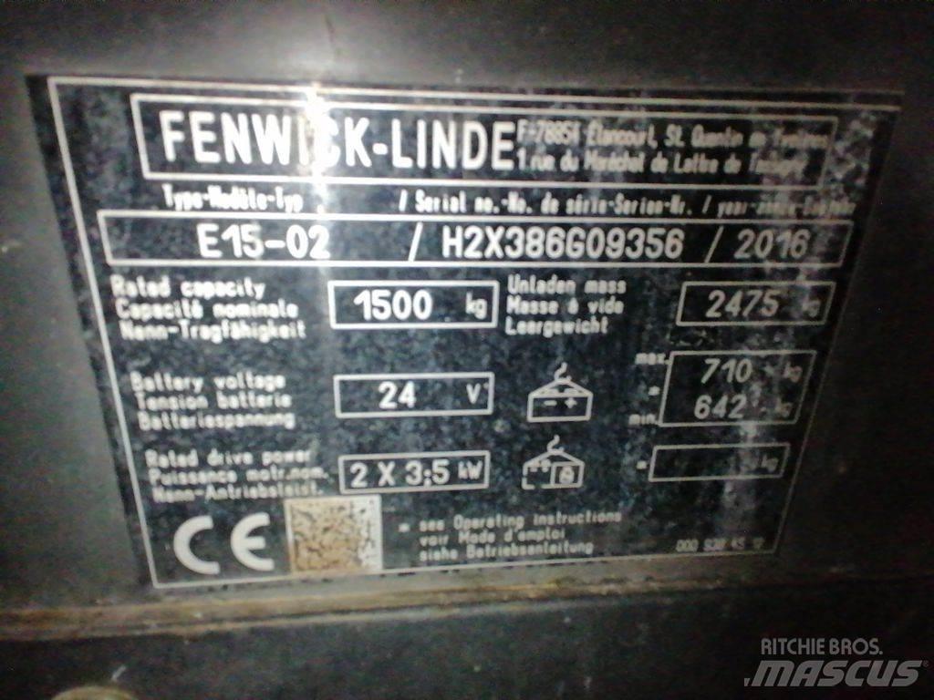 Linde E15-02 Ηλεκτρικά περονοφόρα ανυψωτικά κλαρκ