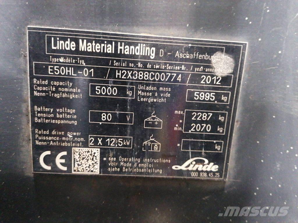 Linde E50HL-01 Ηλεκτρικά περονοφόρα ανυψωτικά κλαρκ