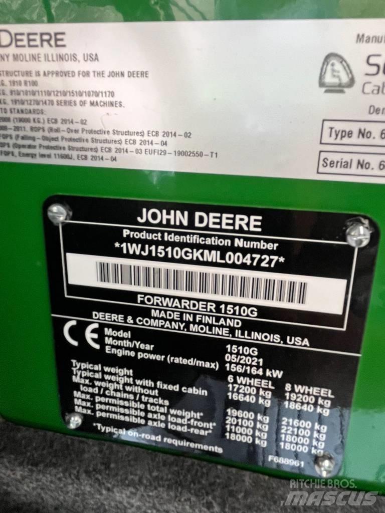 John Deere 1510 G Μεταφορείς ξυλείας