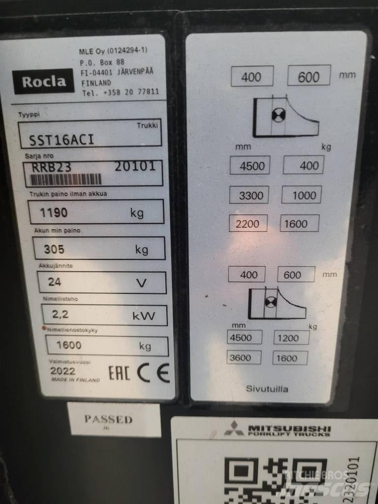 Rocla SST 16 ACI Ηλεκτρικά παλετοφόρα με ιστό