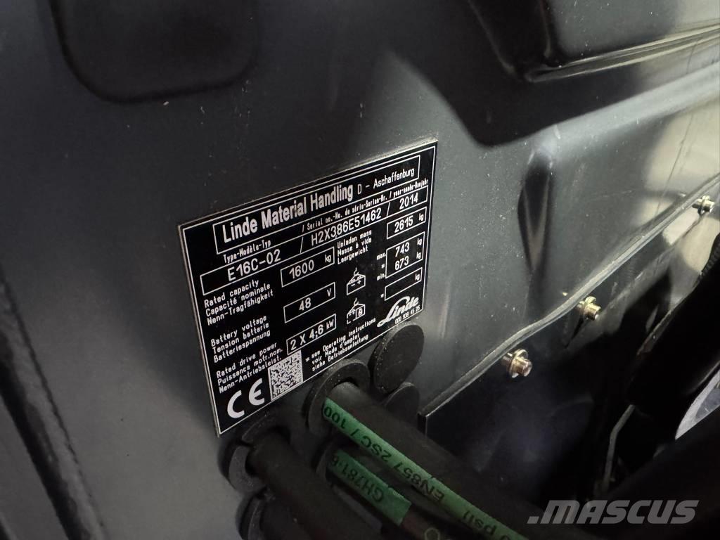 Linde E 16 C-02 Ηλεκτρικά περονοφόρα ανυψωτικά κλαρκ