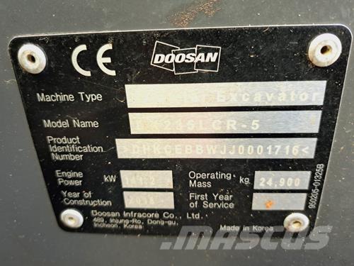 Doosan DX235LCR-5 Εκσκαφείς με ερπύστριες