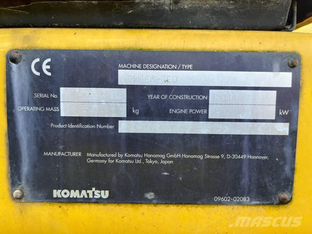 Komatsu PW 160-7 Εκσκαφείς με τροχούς - λάστιχα