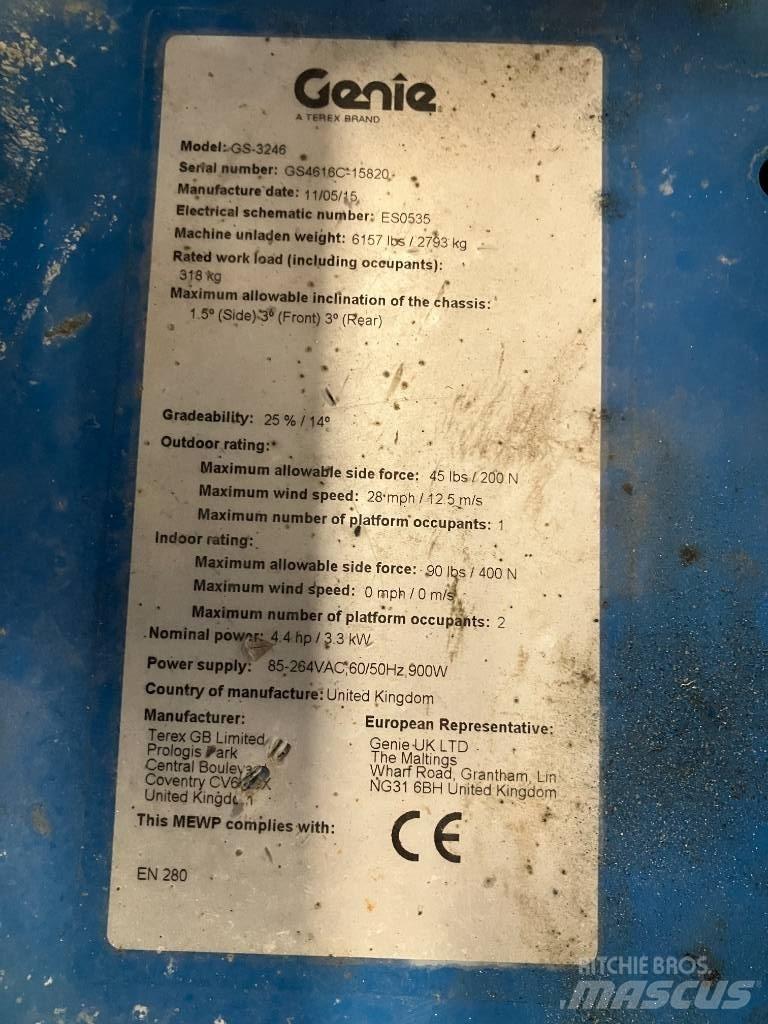 Genie GS 3246 Ανυψωτήρες ψαλιδωτής άρθρωσης