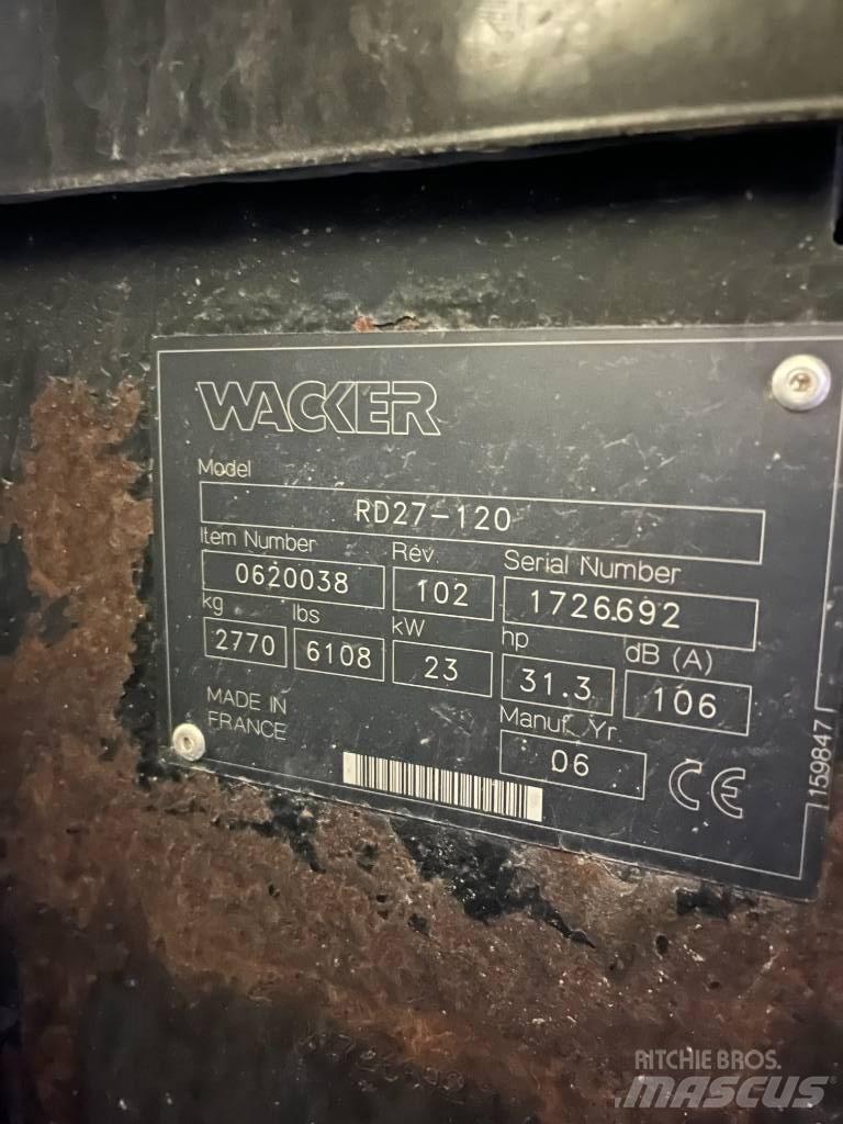 Wacker RD27 Κύλινδροι συμπίεσης εδάφους