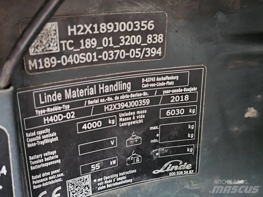 Linde H40D-02 Πετρελαιοκίνητα Κλαρκ