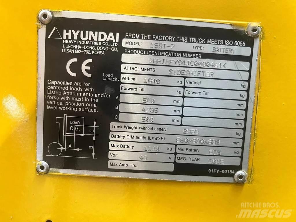Hyundai 18BT-7 Ηλεκτρικά περονοφόρα ανυψωτικά κλαρκ
