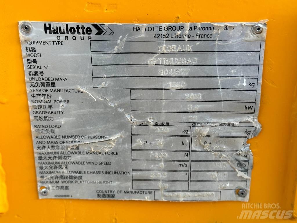 Haulotte OPTIMUM 8 Ανυψωτήρες ψαλιδωτής άρθρωσης