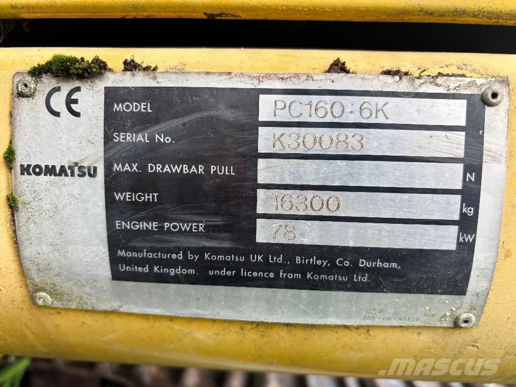 Komatsu PC 160-6K Εκσκαφείς με ερπύστριες
