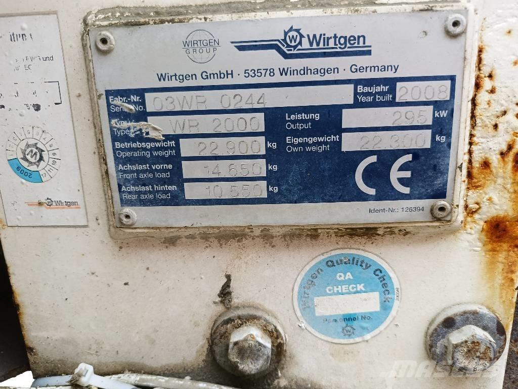 Wirtgen WR 2000 Ανακυκλωτές ασφάλτου