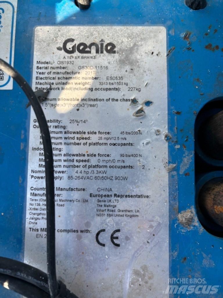 Genie GS 1932 Ανυψωτήρες ψαλιδωτής άρθρωσης