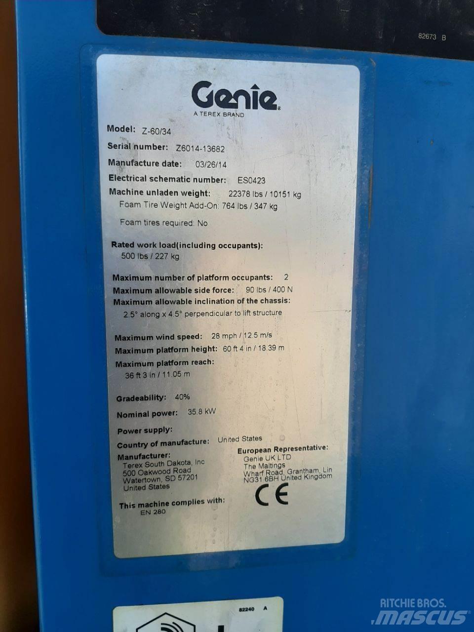 Genie Z60 Ανυψωτήρες με αρθρωτό βραχίονα
