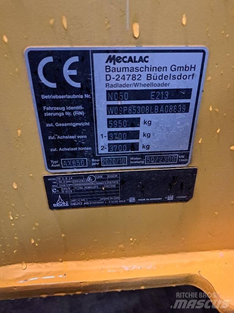Mecalac AX 850 Φορτωτές με λάστιχα (Τροχοφόροι)