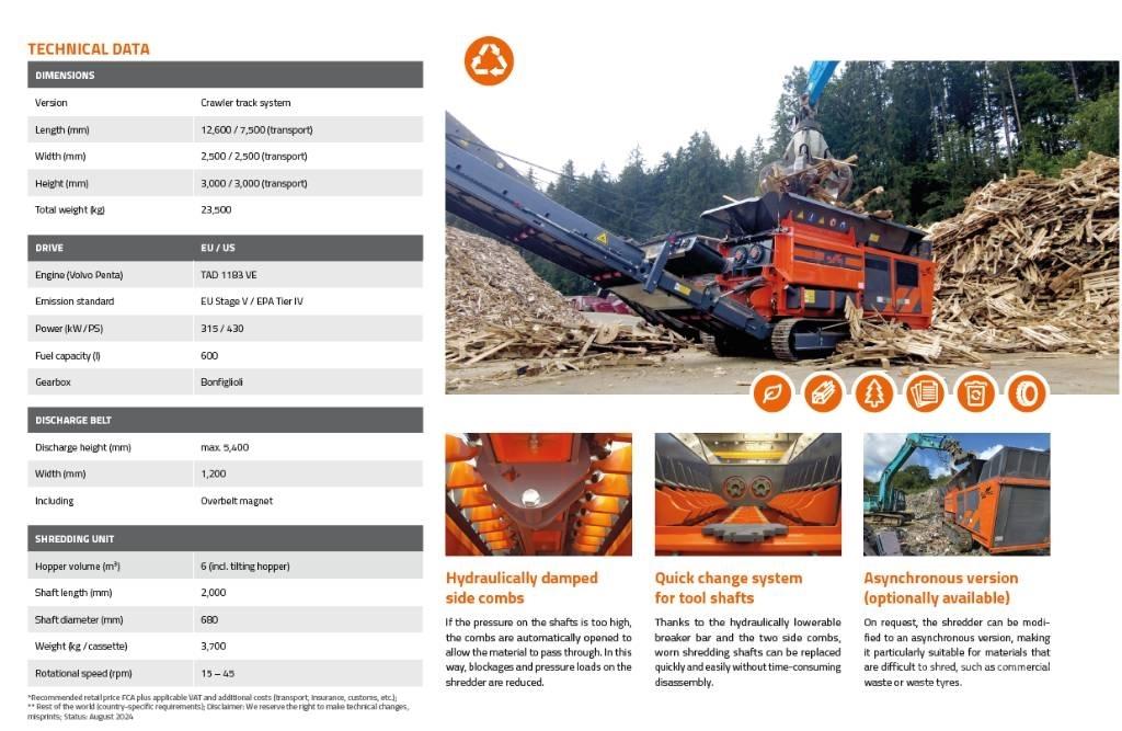 Arjes Eurec S-850 Τεμαχιστές αποβλήτων
