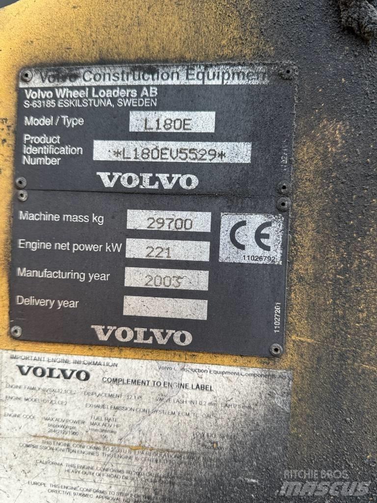 Volvo L 180 E Φορτωτές με λάστιχα (Τροχοφόροι)