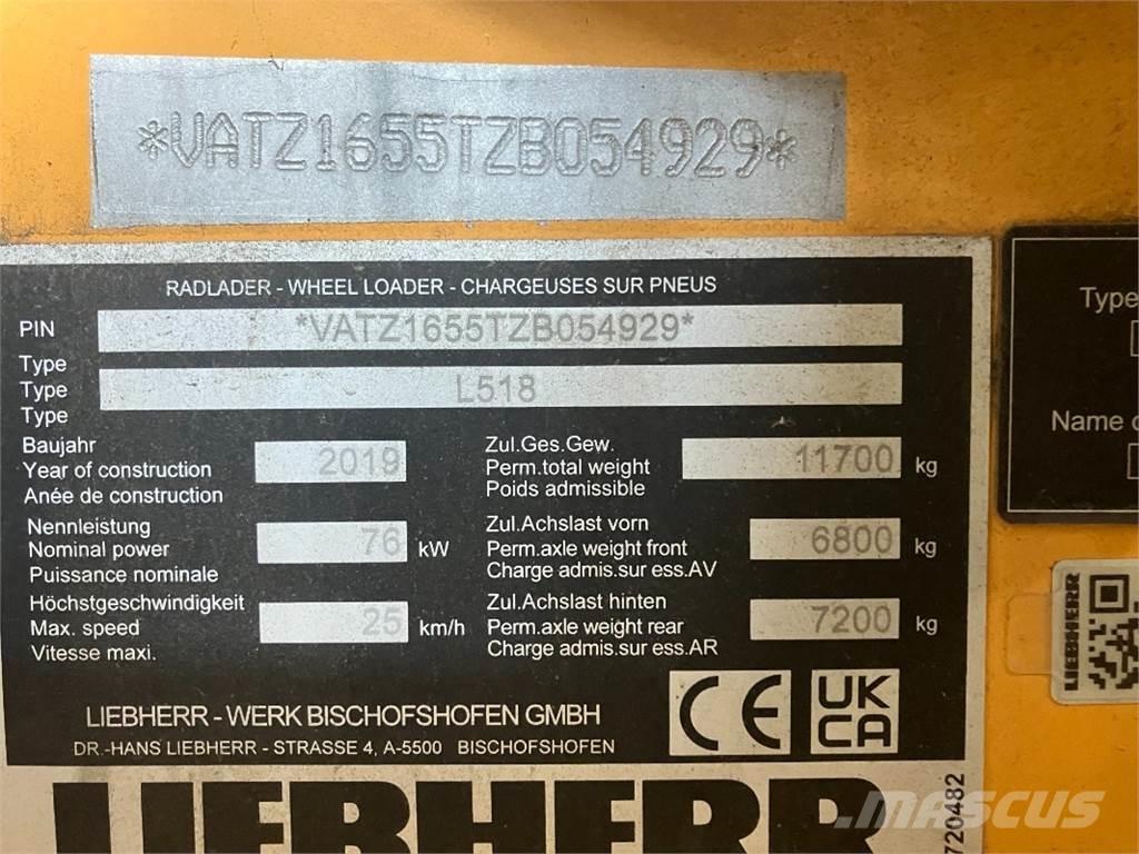 Liebherr L518 Φορτωτές με λάστιχα (Τροχοφόροι)