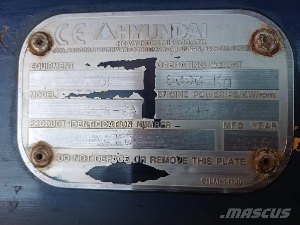 Hyundai 60cr-9a Εκσκαφάκι (διαβολάκι) < 7t