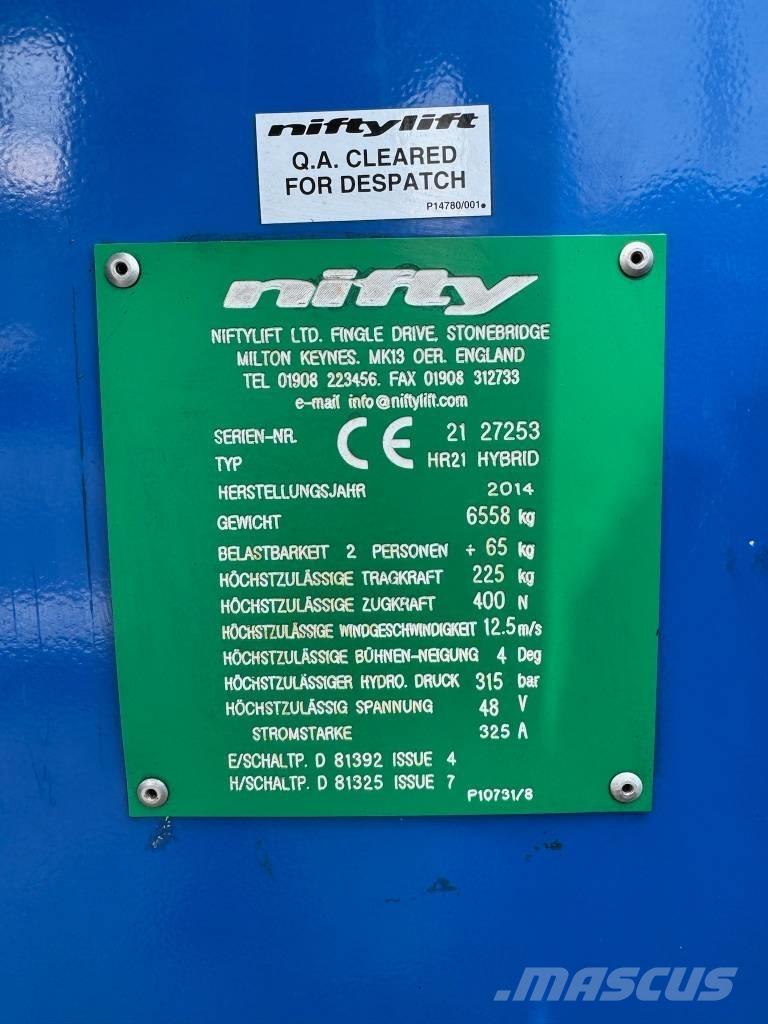 Niftylift HR 21 D E Ανυψωτήρες με αρθρωτό βραχίονα