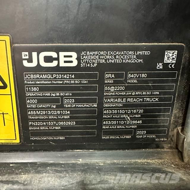 JCB 540-180 Τηλεσκοπικοί ανυψωτές