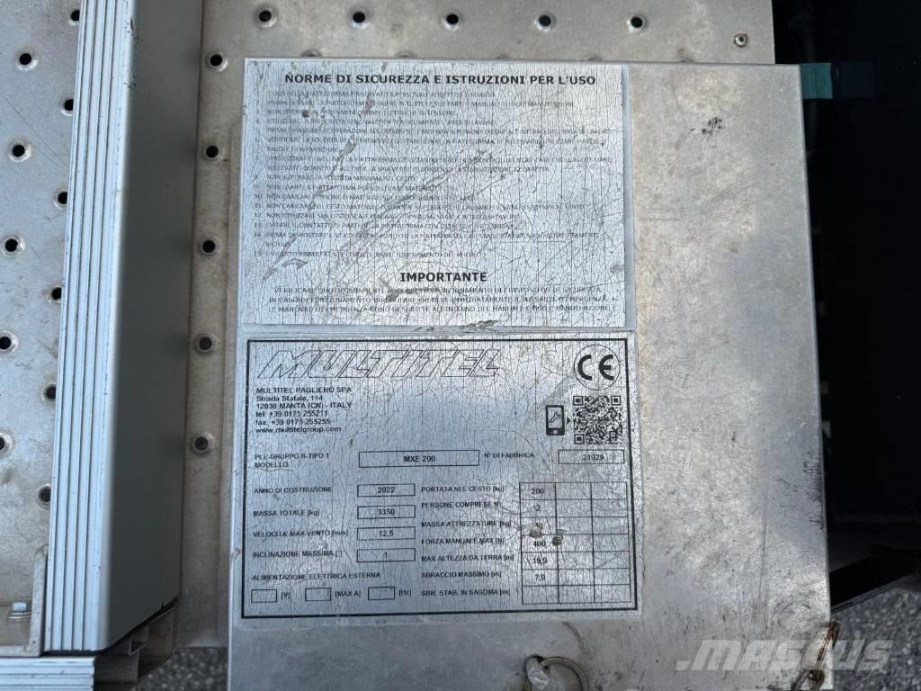 Multitel mx 200 Εναέριες πλατφόρμες τοποθετημένες σε φορτηγό
