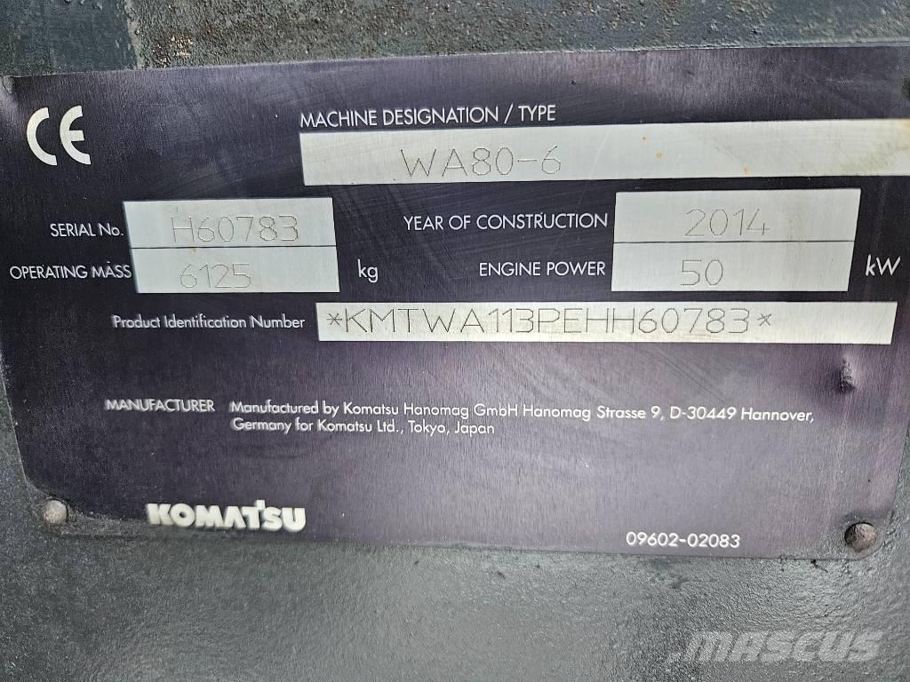 Komatsu WA80-6 Φορτωτές με λάστιχα (Τροχοφόροι)