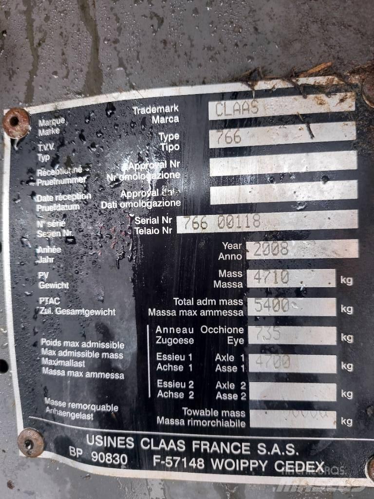 CLAAS kombipress 355 Πρέσες κυλινδρικών δεμάτων