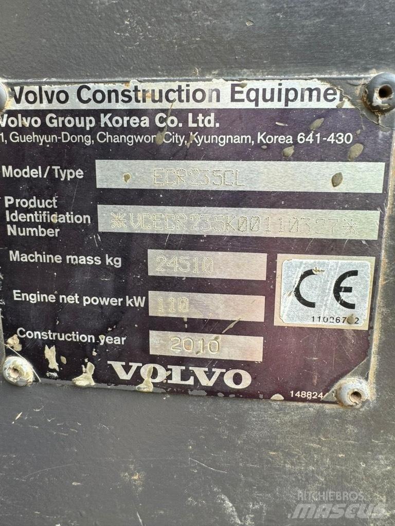 Volvo ECR 235 C L Εκσκαφείς με ερπύστριες