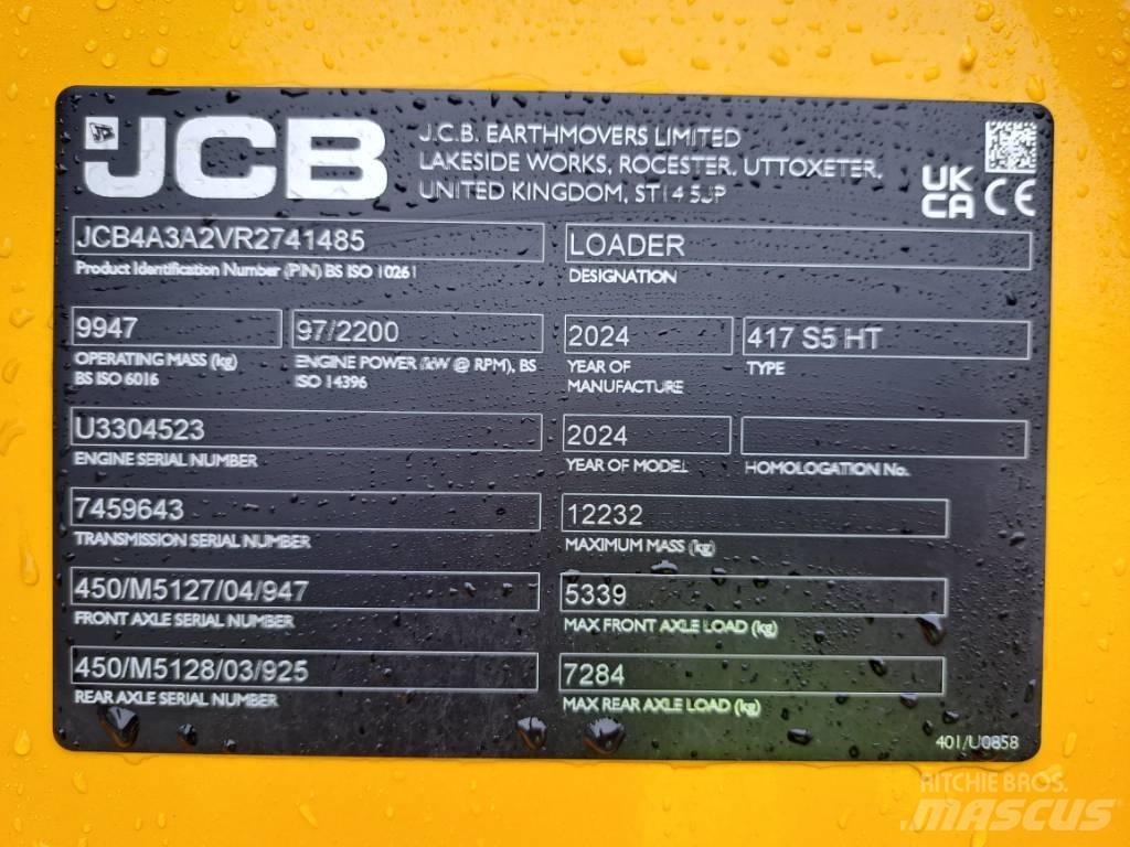 JCB 417 HT Φορτωτές με λάστιχα (Τροχοφόροι)