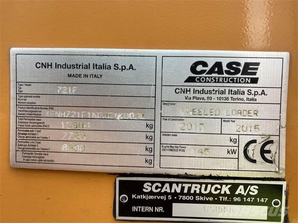 CASE 721F Φορτωτές με λάστιχα (Τροχοφόροι)