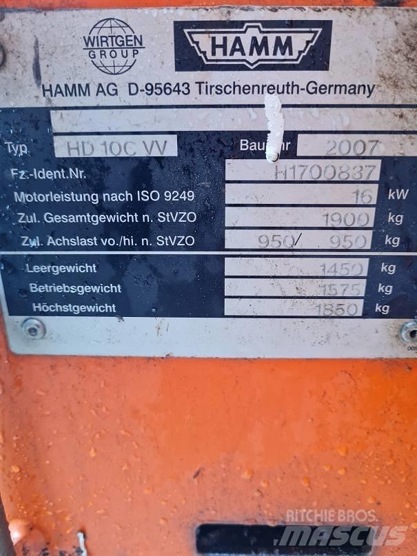 Hamm HD 10 C W Οδοστρωτήρες διπλού κυλίνδρου