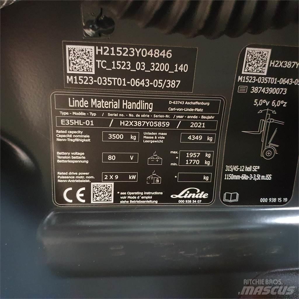 Linde E35HL Ηλεκτρικά περονοφόρα ανυψωτικά κλαρκ