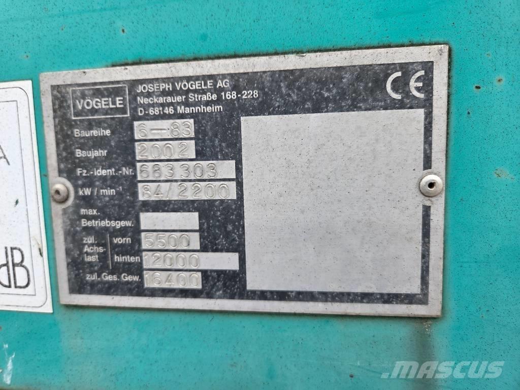 Vögele Super 1603 Επίστρωση ασφάλτου