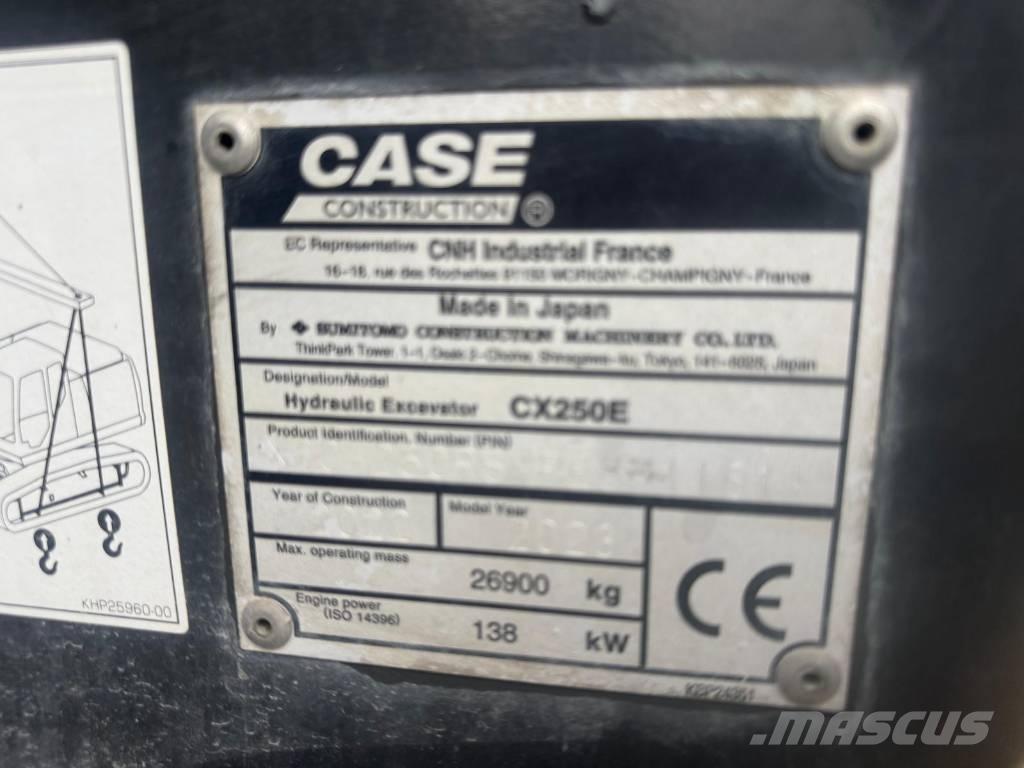 CASE CX 250 E Εκσκαφείς με ερπύστριες