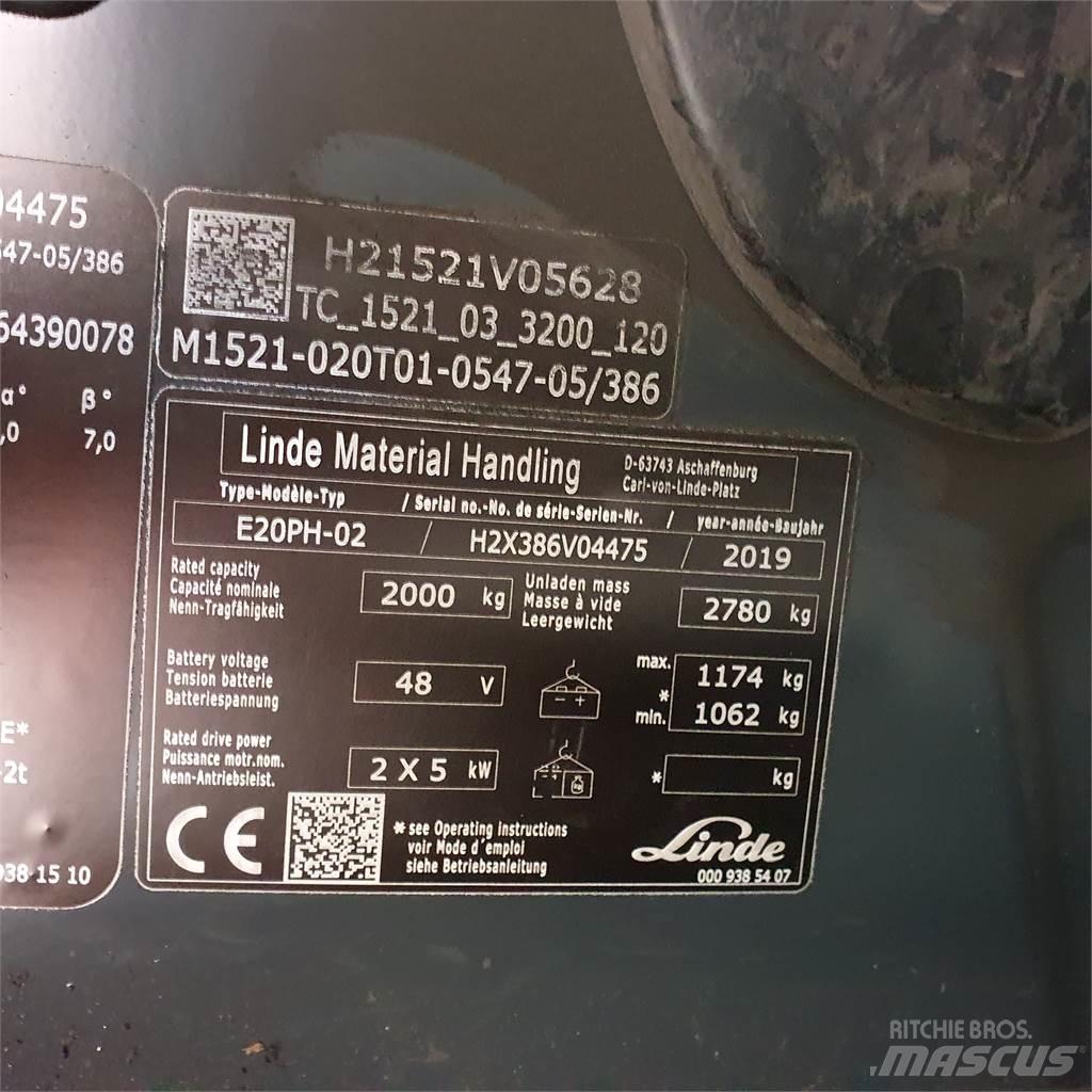 Linde E20PH Ηλεκτρικά περονοφόρα ανυψωτικά κλαρκ