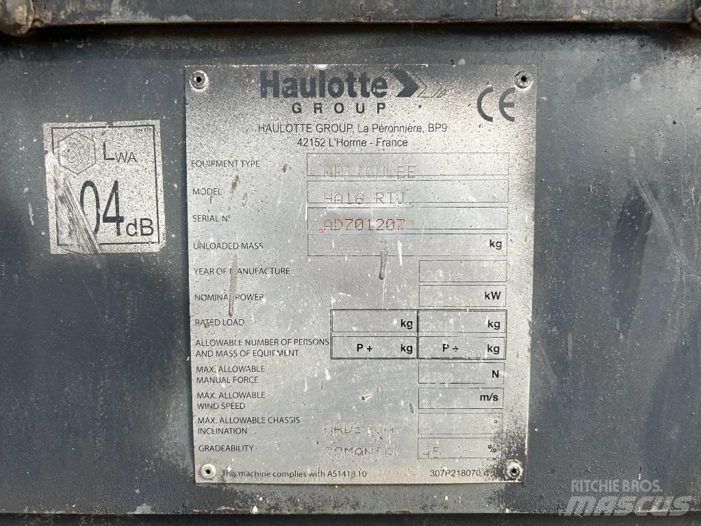 Haulotte HA16RTJ Ανυψωτήρες με αρθρωτό βραχίονα