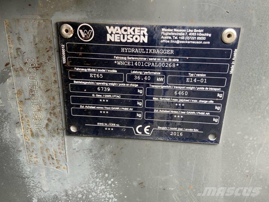 Wacker Neuson ET65 Εκσκαφείς με ερπύστριες